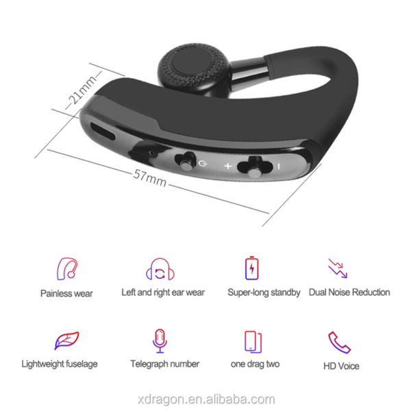 V9 Earphone Headphone Tws Waterproof IPX 5 Wireless Bt v4.1 In ear Microphone Earbuds - Image 2