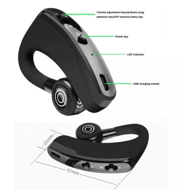 V9 Earphone Headphone Tws Waterproof IPX 5 Wireless Bt v4.1 In ear Microphone Earbuds - Image 4