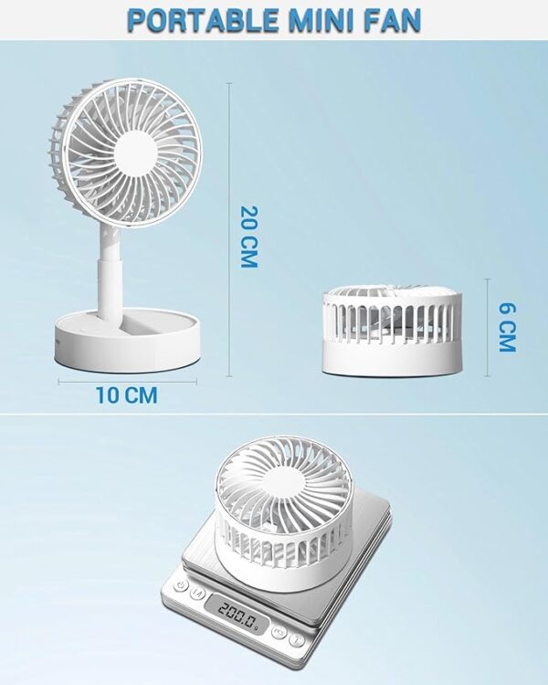 Mini Fan, 4 Inch USB Portable Handheld Fan - Image 2
