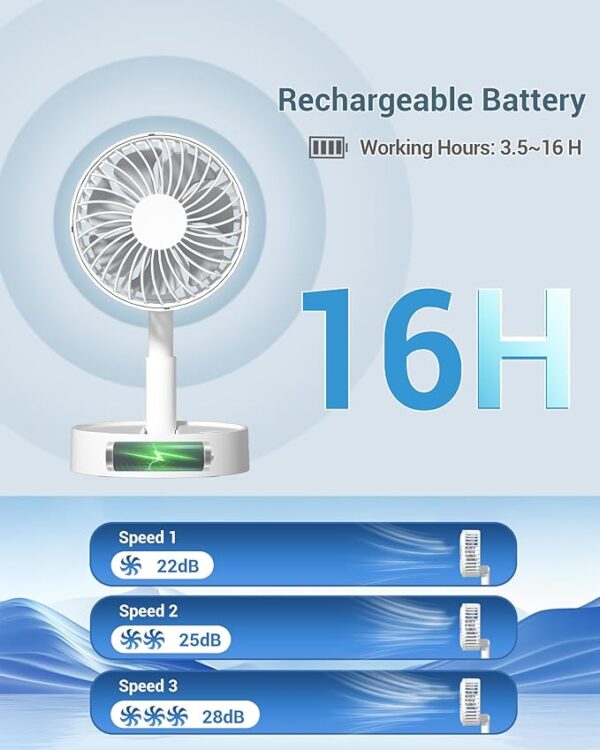 Mini Fan, 4 Inch USB Portable Handheld Fan - Image 5