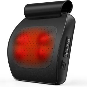 Back Massager, WERTYI Neck and Back Massager with Heat, Deep Tissue 3D Kneading Shiatsu Massage Pillow