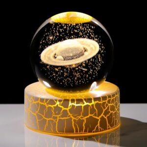 Crystal 3D Saturn/3D Crystal Cat 2.36in